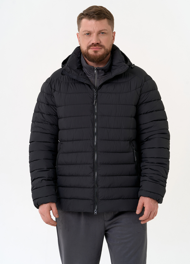 Мужской пуховик черного цвета модель № 31474 универмаг малина