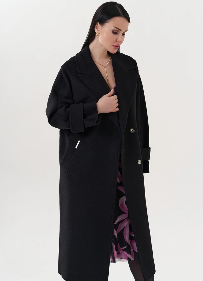 Пальто с английским воротником  модель № 26722 в рассрочку