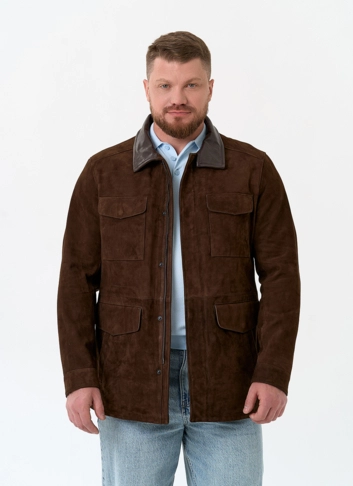 Мужская куртка из натуральной замши фото