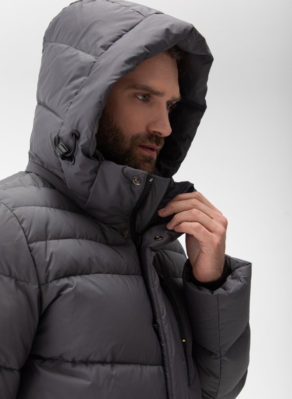 Мужской пуховик с капюшоном 