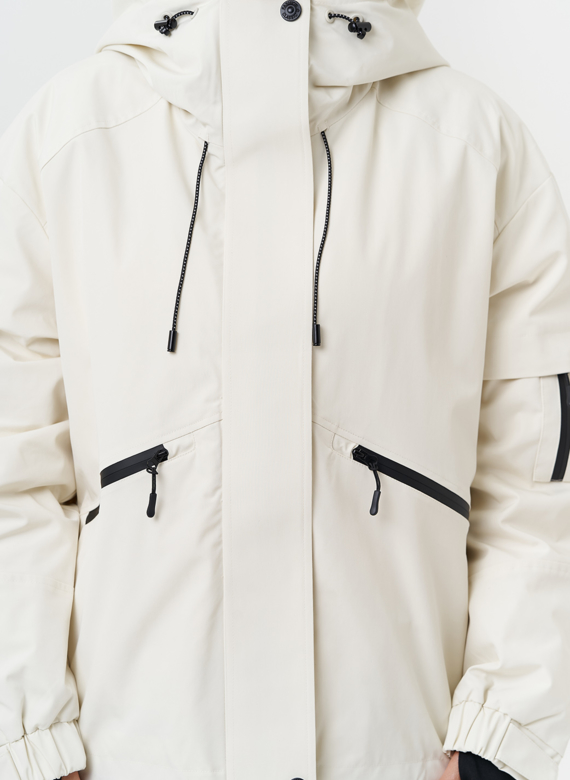 Двойная утепленная куртка с капюшоном