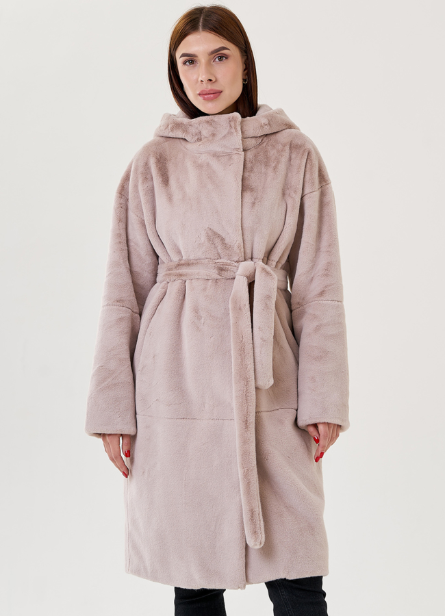Пальто из искусственного меха модель № 23486 универмаг малина