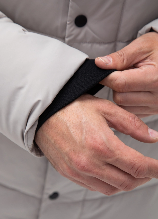 Мужской пуховик с капюшоном  модель № 27997 универмаг малина фото