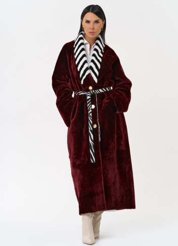 Двусторонняя женская дубленка из овчины SATINO