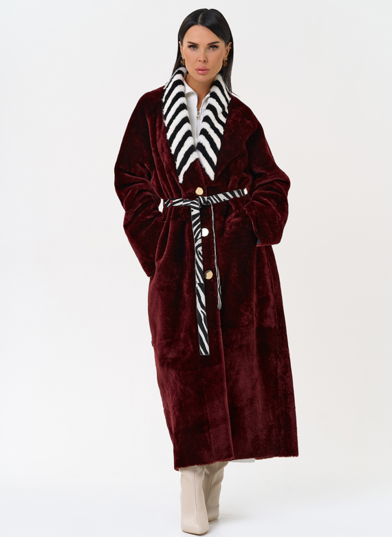 Двусторонняя женская дубленка из овчины SATINO